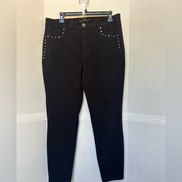 White House Black Market Denim - White House Black Market Black Studded Skinny Jeans